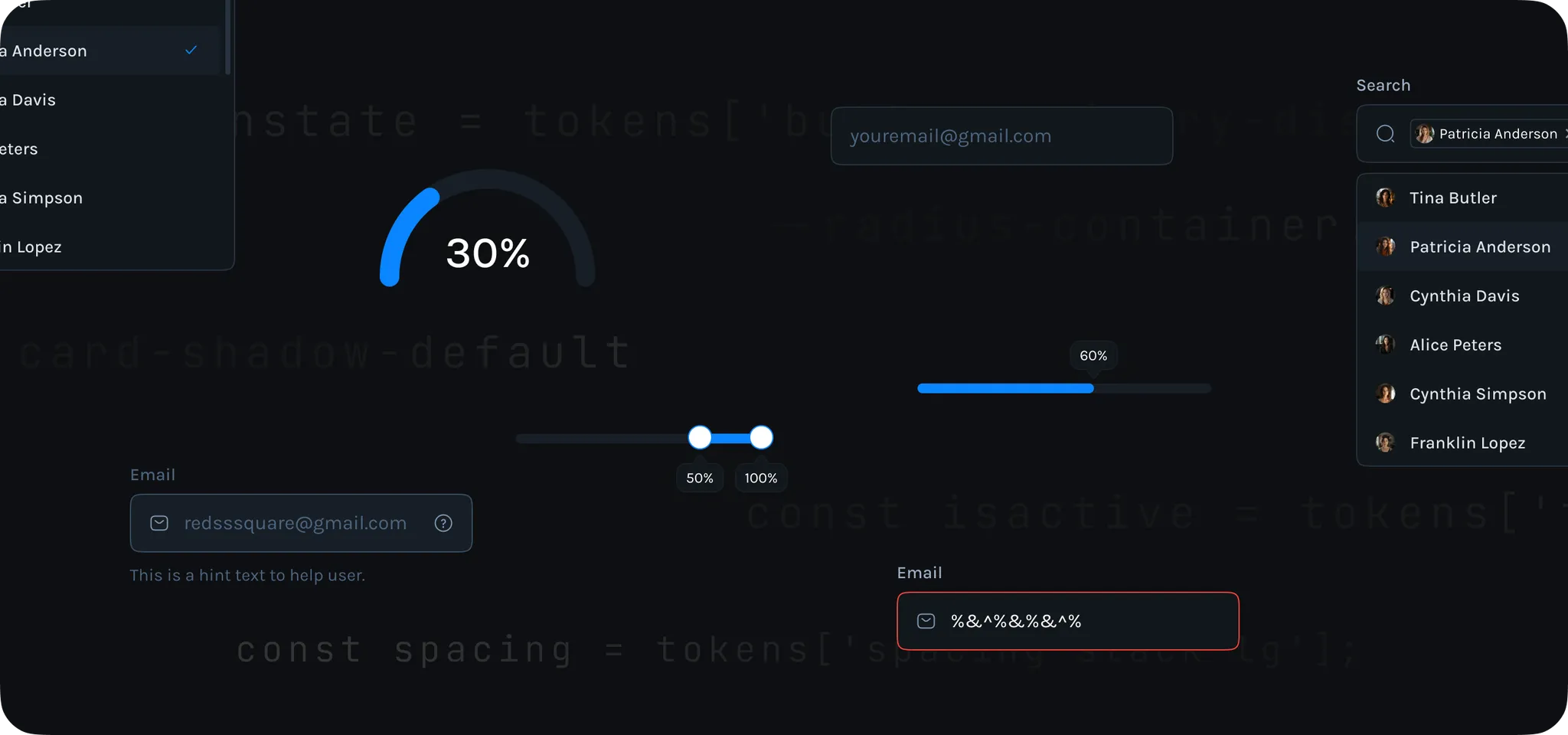 app UI